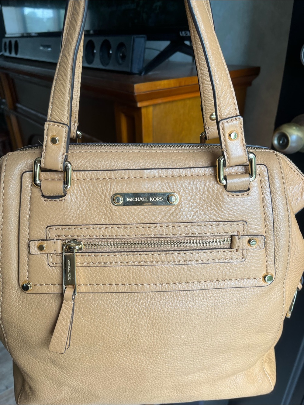 Michael Kors Gilmore Medium East West Pebbled Leather Satchel